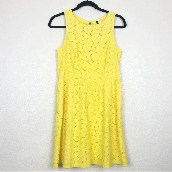 Kensie Yellow Dress Eyelet - Picture 2 of 7